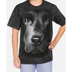 The Mountain Black Lab Face Short Sleeve Cotton T Shirt - Size XL